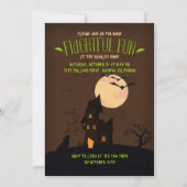 Invitation de la fête d'Halloween Howling Wolf (Devant)