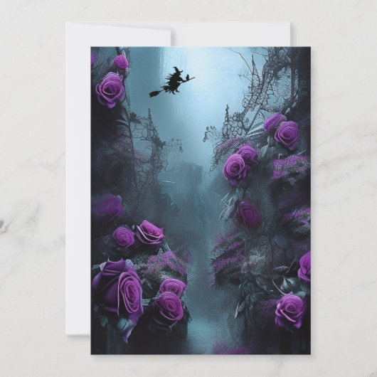 Invitation de la fête d'Halloween Jardin éffrayant (Devant)