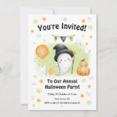 Invitation de la fête d'Halloween Little Boo (Devant)