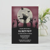 Invitation de la fête d'Halloween mains Zombie (Debout devant)
