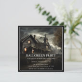 Invitation de la fête d'Halloween Maison éffrayant (Debout devant)