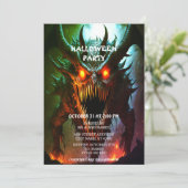 Invitation de la fête d'Halloween Monster géant (Debout devant)