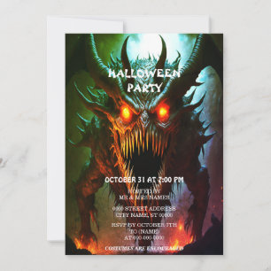 Invitation de la fête d'Halloween Monster géant