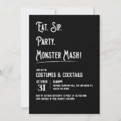 Invitation de la fête d'Halloween Monster Mash (Devant)