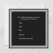 Invitation de la fête d'Halloween noir (Dos)