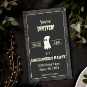 Invitation de la fête d'Halloween noir et blanc