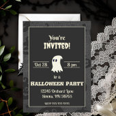 Invitation de la fête d'Halloween noir et blanc