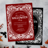 Invitation de la fête d'Halloween noir gothique