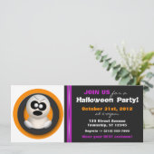 Invitation de la fête d'Halloween Orange violet Gh (Debout devant)