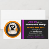 Invitation de la fête d'Halloween Orange violet Gh (Devant / Derrière)