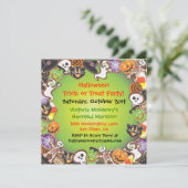 Invitation de la fête d'Halloween ou de la fête de (Debout devant)