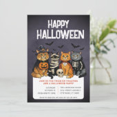 Invitation de la fête d'Halloween ou de la fête de (Debout devant)