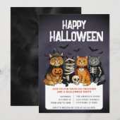 Invitation de la fête d'Halloween ou de la fête de (Devant / Derrière)