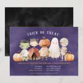 Invitation de la fête d'Halloween ou de la fête de (Devant / Derrière)