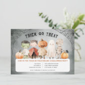Invitation de la fête d'Halloween ou de la fête de (Debout devant)
