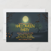 Invitation de la fête d'Halloween Pale Moon (Devant)