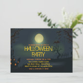 Invitation de la fête d'Halloween Pale Moon (Debout devant)
