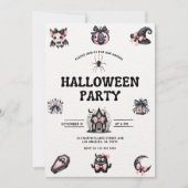 Invitation de la fête d'Halloween pour enfants ros (Devant)