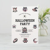 Invitation de la fête d'Halloween pour enfants ros (Debout devant)