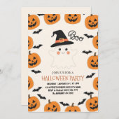 Invitation de la fête d'Halloween pour les enfants (Devant / Derrière)