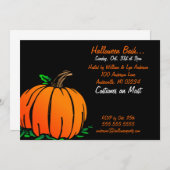 Invitation de la fête d'Halloween Pumkpin (Devant / Derrière)