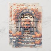 Invitation de la fête d'Halloween Pumpkinlicious (Devant / Derrière)