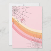 Invitation de la fête d'Halloween rose deux Éffray (Dos)