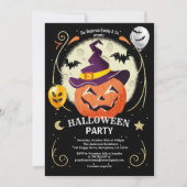 invitation de la fête d'Halloween. Soirée costumée (Devant)