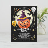 invitation de la fête d'Halloween. Soirée costumée (Debout devant)
