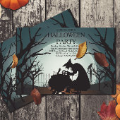 Invitation de la fête d'Halloween sorcière Éffraya