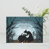 Invitation de la fête d'Halloween sorcière Éffraya (Debout devant)