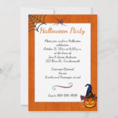Invitation de la fête d'Halloween sorcière vintage (Dos)