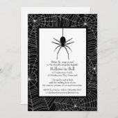 Invitation de la fête d'Halloween Spiderweb (Devant / Derrière)