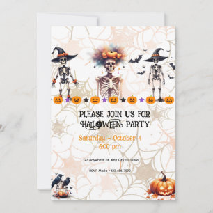 Invitation de la fête d'Halloween - Spooktacular P