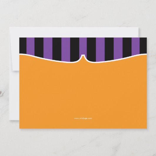 Invitation de la fête d'Halloween triée (Dos)