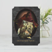 Invitation de la fête d'Halloween triste sorcière (Debout devant)