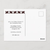 Invitation de la fête d'Halloween verte (Dos)