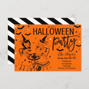 Invitation de la fête d'Halloween vintage