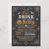 Invitation de la fête d'Halloween vintage (Devant)