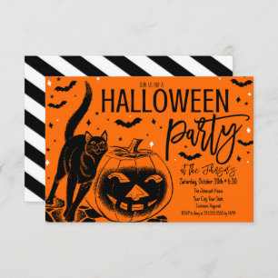 Invitation de la fête d'Halloween vintage