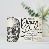 Invitation de la fête d'Halloween vintage (Debout devant)