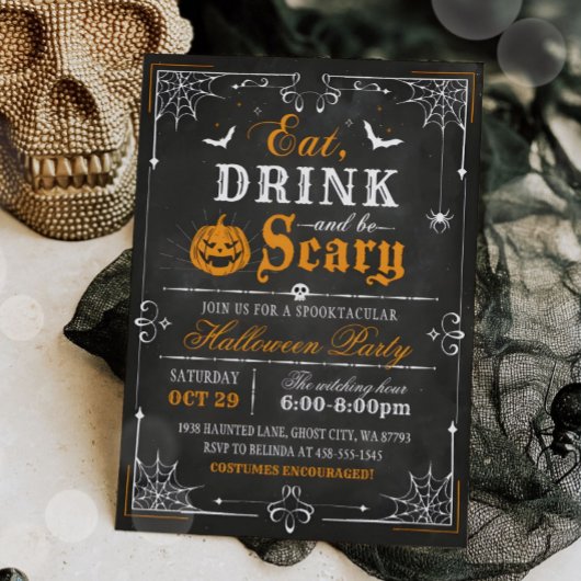 Invitation de la fête d'Halloween vintage