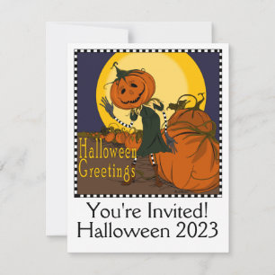 Invitation de la fête d'Halloween vintage