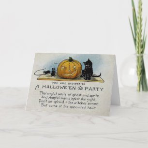 Invitation de la fête d'Halloween vintage