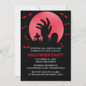 Invitation de la fête d'Halloween Zombie (Devant)