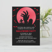 Invitation de la fête d'Halloween Zombie (Debout devant)
