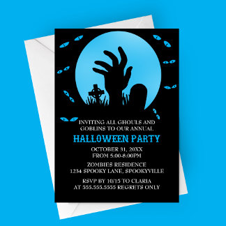 Invitation de la fête d'Halloween Zombie
