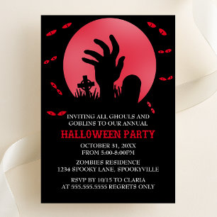 Invitation de la fête d'Halloween Zombie