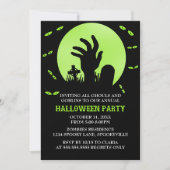 Invitation de la fête d'Halloween Zombie (Devant)