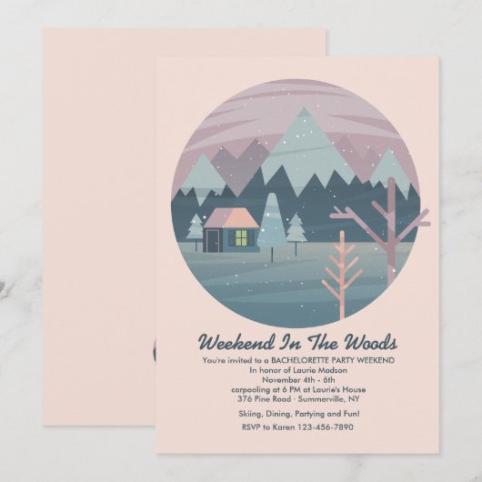 Invitation de la fête d'hiver (Devant / Derrière)